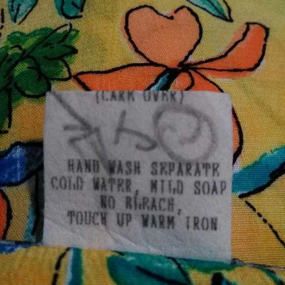 Nino Wong Multicolor Floral Blouse EUC - Picture 7 of 7